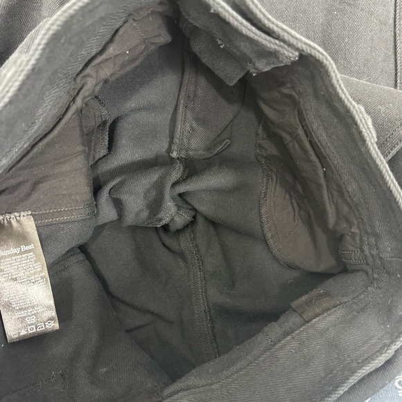 Aritzia Sunday Best High Rise Straight Tapered Leg Jeans Denim Black Size 6 - Picture 8 of 13